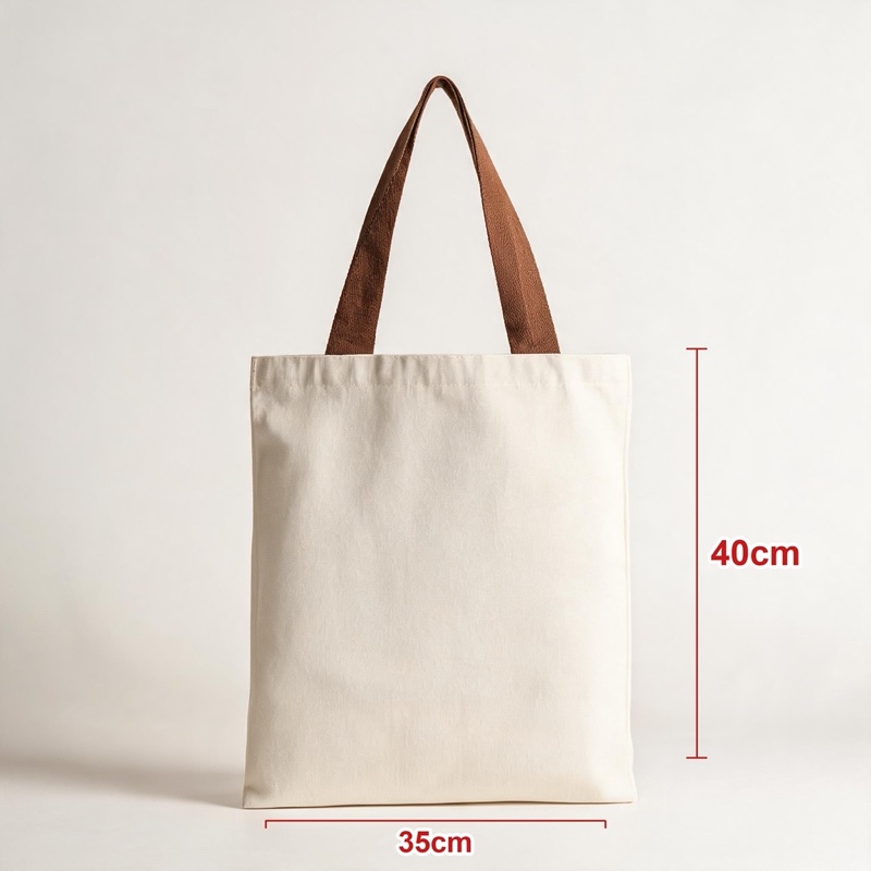 Brown · Contrast Webbing Strap · 35 × 40 cm