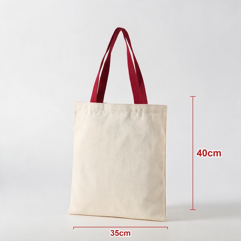 Dark Red · Contrast Webbing Strap · 35 × 40 cm