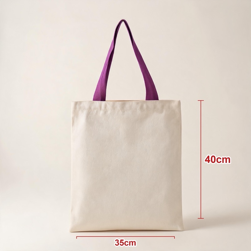Purple · Contrast Webbing Strap · 35 × 40 cm