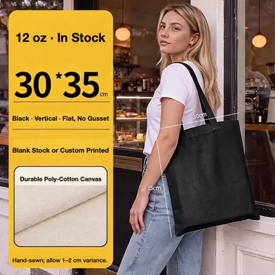 Blank Cotton Canvas Tote Bag — 10 oz / 12 oz Promotional Shopper
