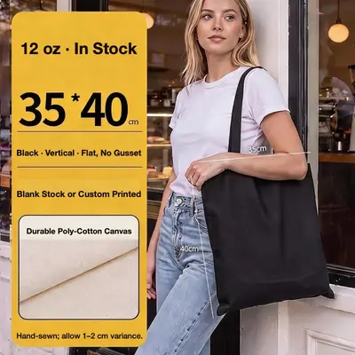 Blank Cotton Canvas Tote Bag — 10 oz / 12 oz Promotional Shopper