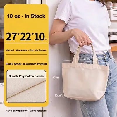 Blank Cotton Canvas Tote Bag — 10 oz / 12 oz Promotional Shopper