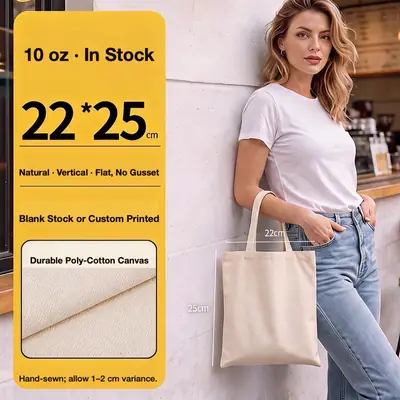 Blank Cotton Canvas Tote Bag — 10 oz / 12 oz Promotional Shopper