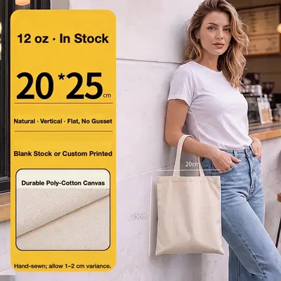 Blank Cotton Canvas Tote Bag — 10 oz / 12 oz Promotional Shopper