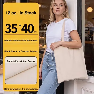Blank Cotton Canvas Tote Bag — 10 oz / 12 oz Promotional Shopper