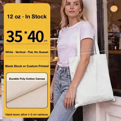 Blank Cotton Canvas Tote Bag — 10 oz / 12 oz Promotional Shopper