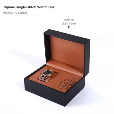 PU Leather Watch & Jewelry Gift Box — Flip-Top Presentation Case