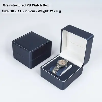 PU Leather Watch & Jewelry Gift Box — Flip-Top Presentation Case