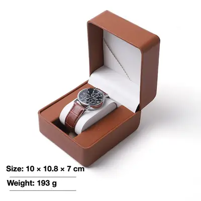 PU Leather Watch & Jewelry Gift Box — Flip-Top Presentation Case