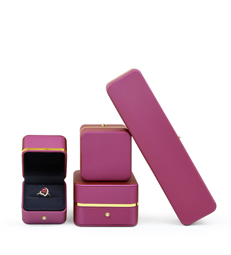 Rounded Gold-Edge PU Leather Jewellery Box — Ring, Pendant, Bangle & Bracelet Cases — specifications and construction detail