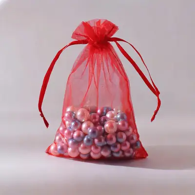 Organza Drawstring Gift Bag — Sheer Mesh Jewellery & Favour Pouch