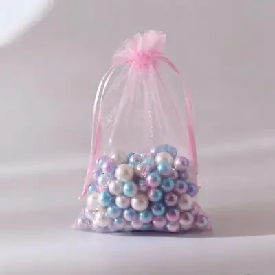 Organza Drawstring Gift Bag — Sheer Mesh Jewellery & Favour Pouch