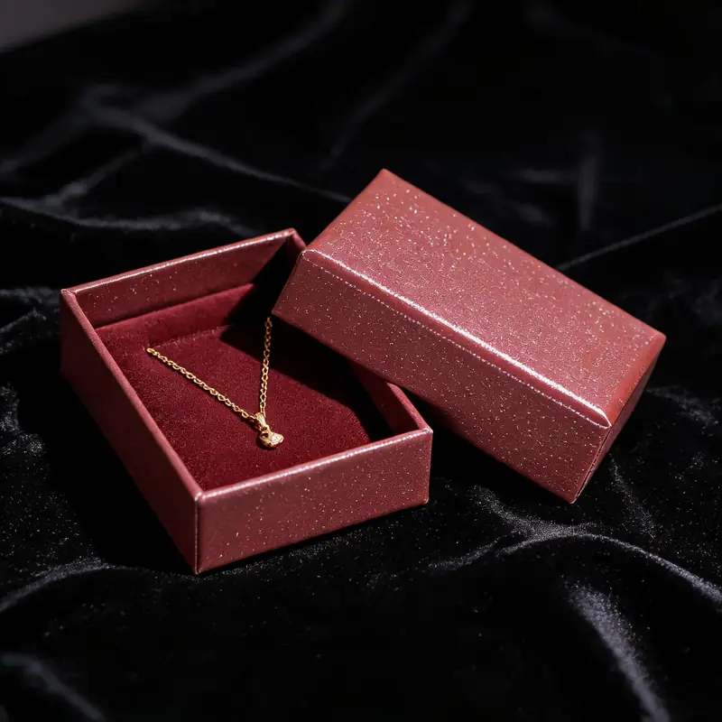 Lid & Base Jewelry Box — Necklace, Ring & Earring Presentation Case