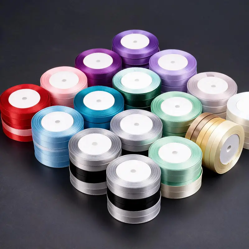 Satin Ribbon 10 mm — 84 Colours, 22.85 m Roll