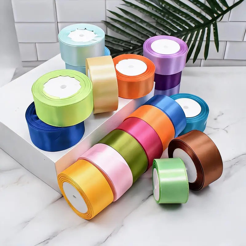 Satin Ribbon 40 mm — Wide Gift & Floral Ribbon, 80 Colours