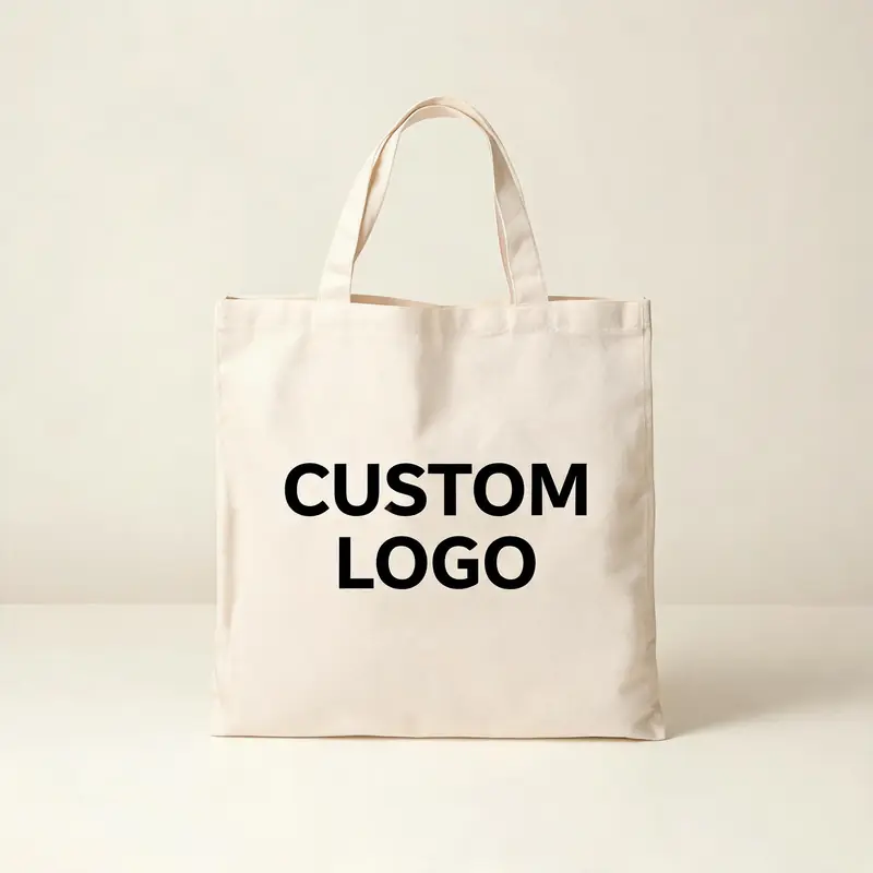 Blank Cotton Canvas Shoulder Tote — Student Shopper & Promotional Bag