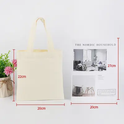 Blank Cotton Canvas Shoulder Tote — Student Shopper & Promotional Bag