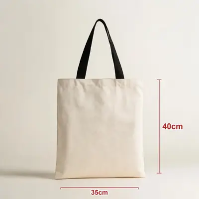 Blank Cotton Canvas Shoulder Tote — Student Shopper & Promotional Bag