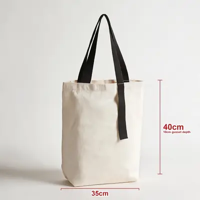 Blank Cotton Canvas Shoulder Tote — Student Shopper & Promotional Bag