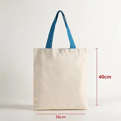 Blank Cotton Canvas Shoulder Tote — Student Shopper & Promotional Bag