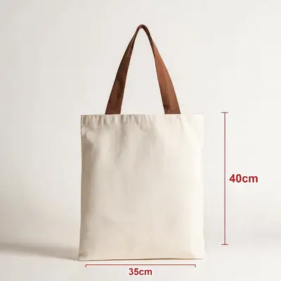 Blank Cotton Canvas Shoulder Tote — Student Shopper & Promotional Bag