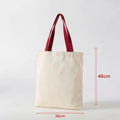 Blank Cotton Canvas Shoulder Tote — Student Shopper & Promotional Bag