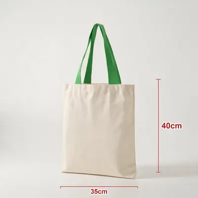 Blank Cotton Canvas Shoulder Tote — Student Shopper & Promotional Bag