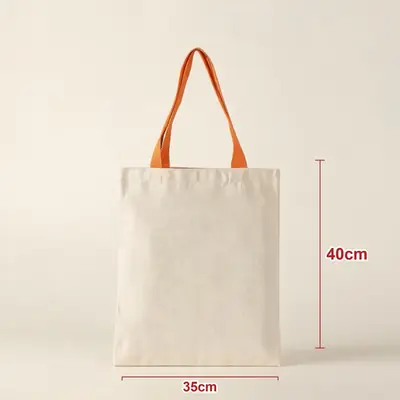 Blank Cotton Canvas Shoulder Tote — Student Shopper & Promotional Bag