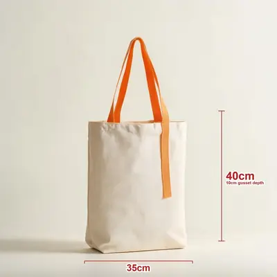 Blank Cotton Canvas Shoulder Tote — Student Shopper & Promotional Bag