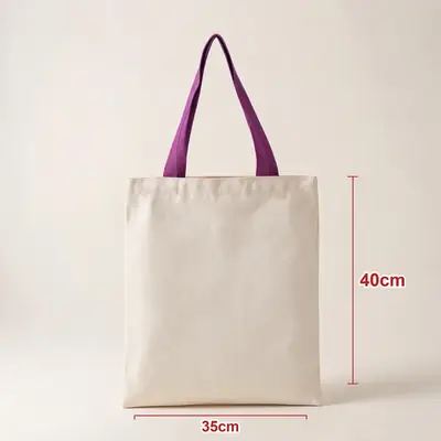 Blank Cotton Canvas Shoulder Tote — Student Shopper & Promotional Bag