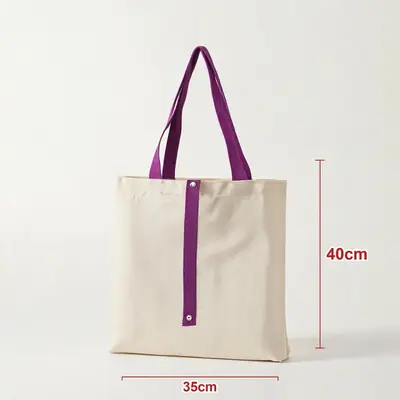 Blank Cotton Canvas Shoulder Tote — Student Shopper & Promotional Bag
