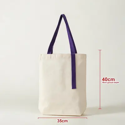 Blank Cotton Canvas Shoulder Tote — Student Shopper & Promotional Bag