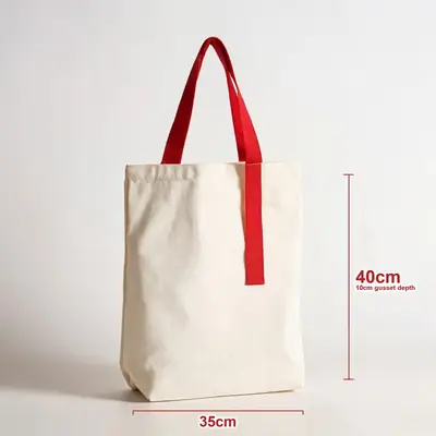 Blank Cotton Canvas Shoulder Tote — Student Shopper & Promotional Bag