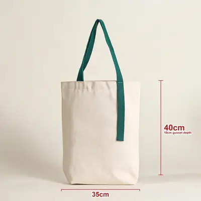 Blank Cotton Canvas Shoulder Tote — Student Shopper & Promotional Bag