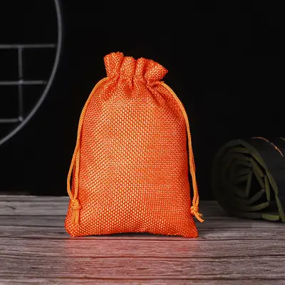 Cotton-Linen Burlap Drawstring Gift Bag — Rustic Party, Wedding & Favour Pouch with Custom Logo