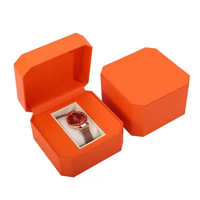 PU Leather Watch & Jewelry Gift Box — Flip-Top Presentation Case