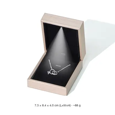 LED Lighted Brushed PU Leather Jewellery Box — Ring, Pendant, Bangle, Bracelet & Set Cases