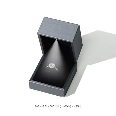 LED Lighted Brushed PU Leather Jewellery Box — Ring, Pendant, Bangle, Bracelet & Set Cases
