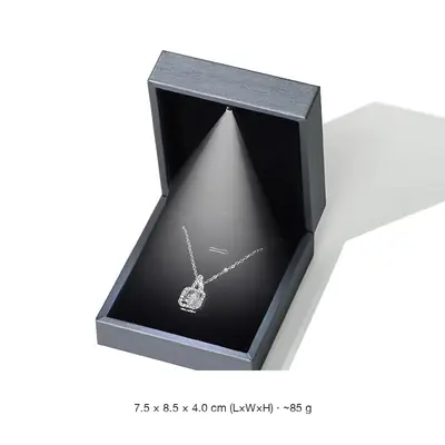 LED Lighted Brushed PU Leather Jewellery Box — Ring, Pendant, Bangle, Bracelet & Set Cases