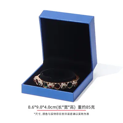 Right-Angle Leatherette Jewellery Box — Ring, Pendant, Bangle & Bracelet Cases