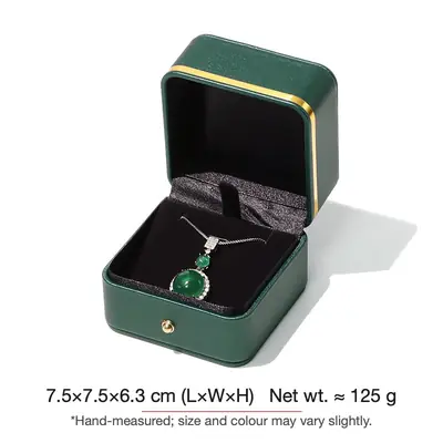 Rounded Gold-Edge PU Leather Jewellery Box — Ring, Pendant, Bangle & Bracelet Cases
