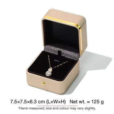 Rounded Gold-Edge PU Leather Jewellery Box — Ring, Pendant, Bangle & Bracelet Cases