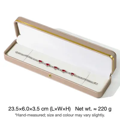 Rounded Gold-Edge PU Leather Jewellery Box — Ring, Pendant, Bangle & Bracelet Cases