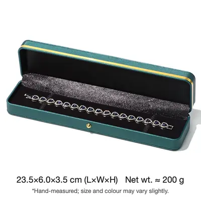 Rounded Gold-Edge PU Leather Jewellery Box — Ring, Pendant, Bangle & Bracelet Cases