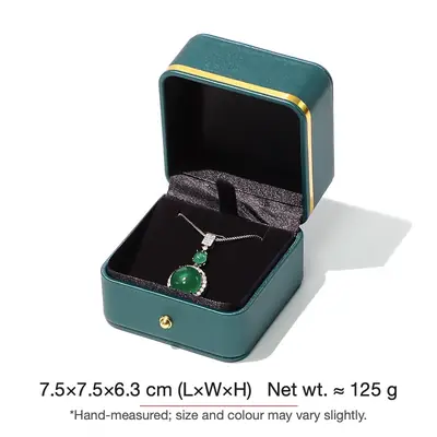 Rounded Gold-Edge PU Leather Jewellery Box — Ring, Pendant, Bangle & Bracelet Cases