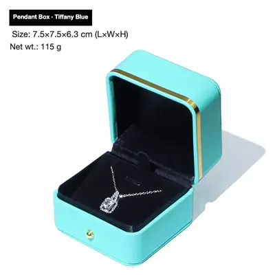 Rounded Gold-Edge PU Leather Jewellery Box — Ring, Pendant, Bangle & Bracelet Cases