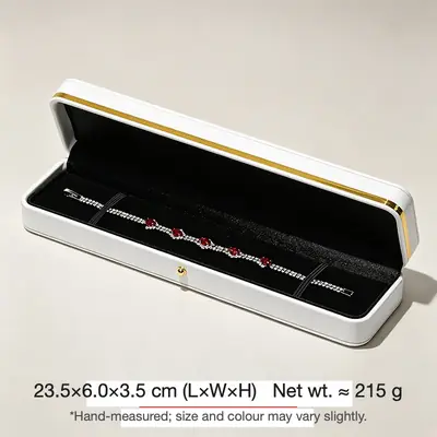 Rounded Gold-Edge PU Leather Jewellery Box — Ring, Pendant, Bangle & Bracelet Cases