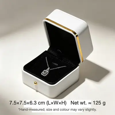 Rounded Gold-Edge PU Leather Jewellery Box — Ring, Pendant, Bangle & Bracelet Cases