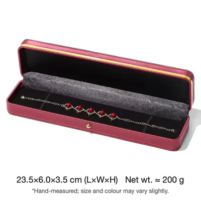 Rounded Gold-Edge PU Leather Jewellery Box — Ring, Pendant, Bangle & Bracelet Cases