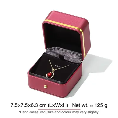 Rounded Gold-Edge PU Leather Jewellery Box — Ring, Pendant, Bangle & Bracelet Cases